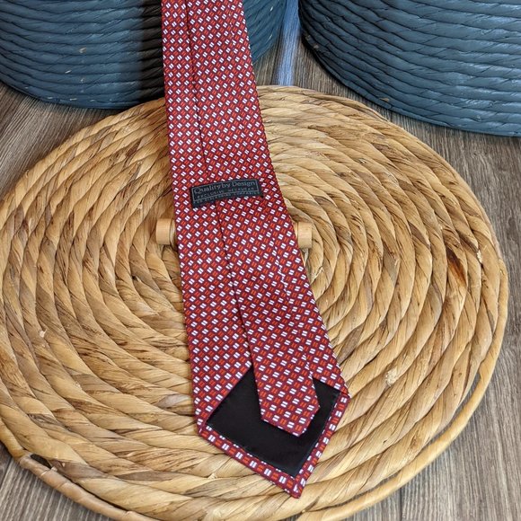 [2/$20] NWOT Men's - Necktie - Red with print - Picture 3 of 4